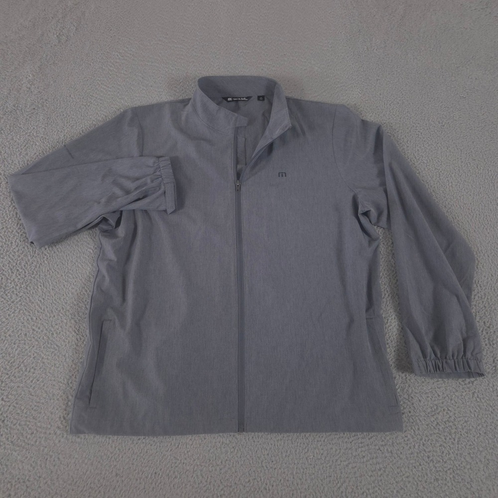 TravisMathew Jacket Mens XXL Grey Full Zip Golf Lightweight Performance Stretch